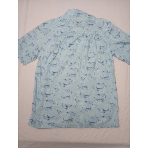 Clearwater Outfitters Men's Large Shirt Light Blue Swordfish Button Up Fishing - Picture 6 of 7